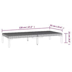 vidaXL Salon de jardin modulaire avec table, résine tressée, gris foncé
