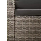 vidaXL Ensemble de salon de jardin 9 pièces avec coussins en rotin synthétique gris