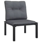 vidaXL Salon de jardin en rotin synthétique noir et gris