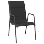 vidaXL Salon de jardin noir et anthracite