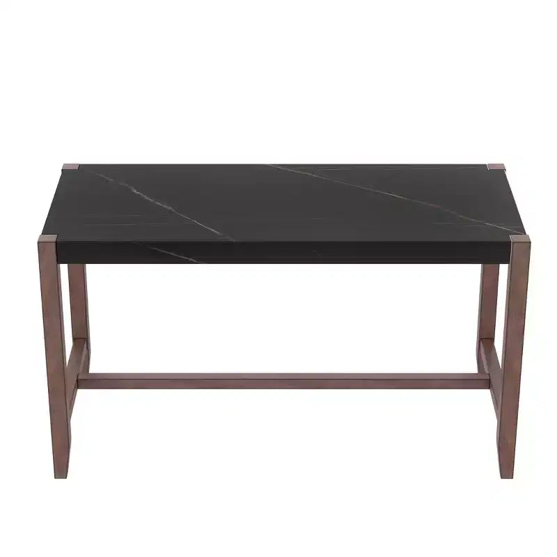 Ensemble table de salle à manger hauteur comptoir 5 pièces Bellemave, table de bar effet marbre et 4 chaises rembourrées, pour salle à manger, cuisine, pub