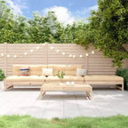 vidaXL Salon de jardin en bois massif de pin naturel modulable moyen