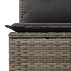 vidaXL Salon de jardin en rotin PE gris 5 pièces Pieds réglables