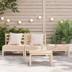 vidaXL Canapé de jardin 3 places - Salon de conversation extérieur - Bois de pin rustique - Design modulaire - Ensemble de salon de jardin