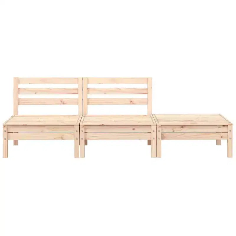vidaXL Canapé de jardin 3 places - Salon de conversation extérieur - Bois de pin rustique - Design modulaire - Ensemble de salon de jardin