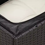 vidaXL Ensemble de canapés de jardin modulables standards en rotin PE noir
