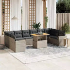 vidaXL Salon de jardin en résine tressée gris Grands accoudoirs réglables