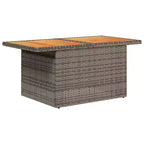 vidaXL Salon de jardin en résine tressée gris Grands accoudoirs réglables