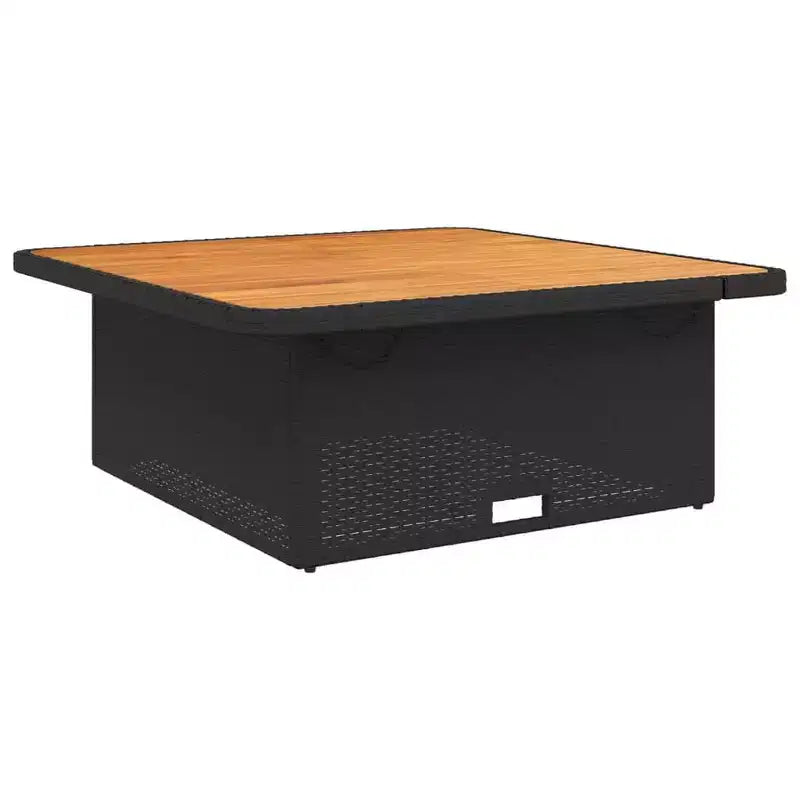 vidaXL Ensemble de salle à manger d'extérieur 5 pièces - Résine tressée noire avec coussins crème, table réglable, chaises inclinables
