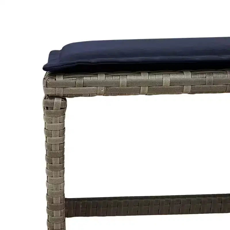 vidaXL Salon de jardin, table et chaises d'extérieur pliantes en rotin PE gris, 8 places