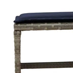 vidaXL Salon de jardin, table et chaises d'extérieur pliantes en rotin PE gris, 8 places