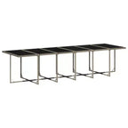 vidaXL Ensemble de salle à manger d'extérieur, 12 pièces, gris
