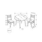 Ensemble table de salle à manger 3 pièces Homy Casa avec 2 chaises abattantes - Meuble de cuisine compact