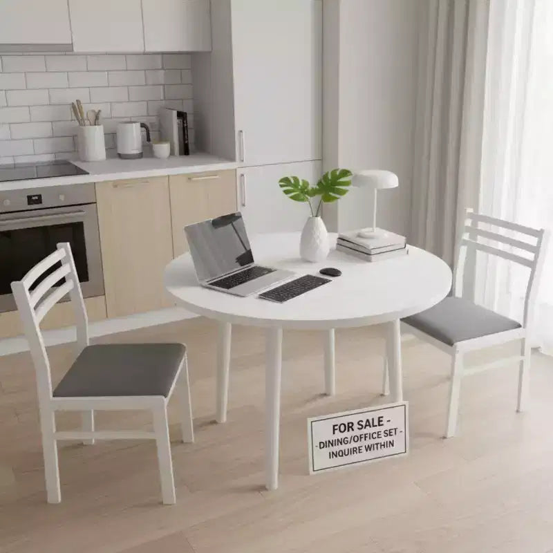 Ensemble table de salle à manger 3 pièces Homy Casa avec 2 chaises abattantes - Meuble de cuisine compact
