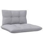 vidaXL Salon de jardin 5 pièces avec coussins gris Bois de pin - Marron et gris