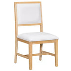 Ensemble de salle à manger 5 pièces en bois Whisen Farmhouse avec 4 chaises rembourrées, table à manger extensible