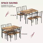 Ensemble table et 4 chaises de salle à manger, ensemble table et chaises modernes pour petits espaces, cadre en métal et plateau en MDF, pour cuisine, salle à manger, petits espaces, petit-déjeuner