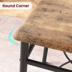 Ensemble table et 4 chaises de salle à manger, ensemble table et chaises modernes pour petits espaces, cadre en métal et plateau en MDF, pour cuisine, salle à manger, petits espaces, petit-déjeuner
