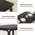 Ensemble de salle à manger 3 pièces, table et 2 chaises, ensemble de dînette moderne pour 2, 2 chaises à dossier en métal, pour dînette, cuisine, salle à manger