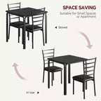 Ensemble de salle à manger 3 pièces, table et 2 chaises, ensemble de dînette moderne pour 2, 2 chaises à dossier en métal, pour dînette, cuisine, salle à manger