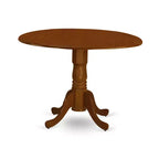 Round Dining Table Set - 5 Piece Kitchen Dinette Set with Chairs - 42 Inch Table, Black & Cherry Finish