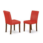 Ensemble de table de cuisine vintage - Table carrée de 91 cm avec 2 chaises Parsons - Ensemble de salle à manger rétro