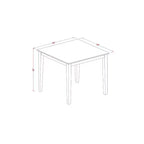 Ensemble de table de cuisine vintage - Table carrée de 91 cm avec 2 chaises Parsons - Ensemble de salle à manger rétro
