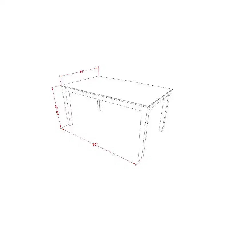 HomeStock Table à manger 5 pièces rectangulaire en bois massif finition acajou avec 2 bancs et 2 chaises