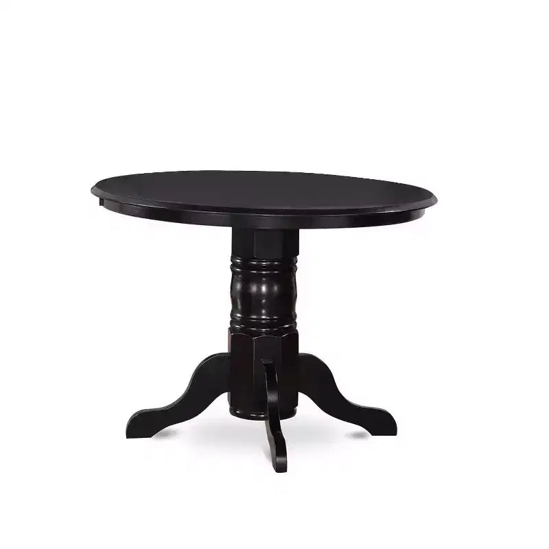 Ensemble de salle à manger médiéval rond – 5 pièces Chaises et table de cuisine – Tissu en lin – 42 pouces