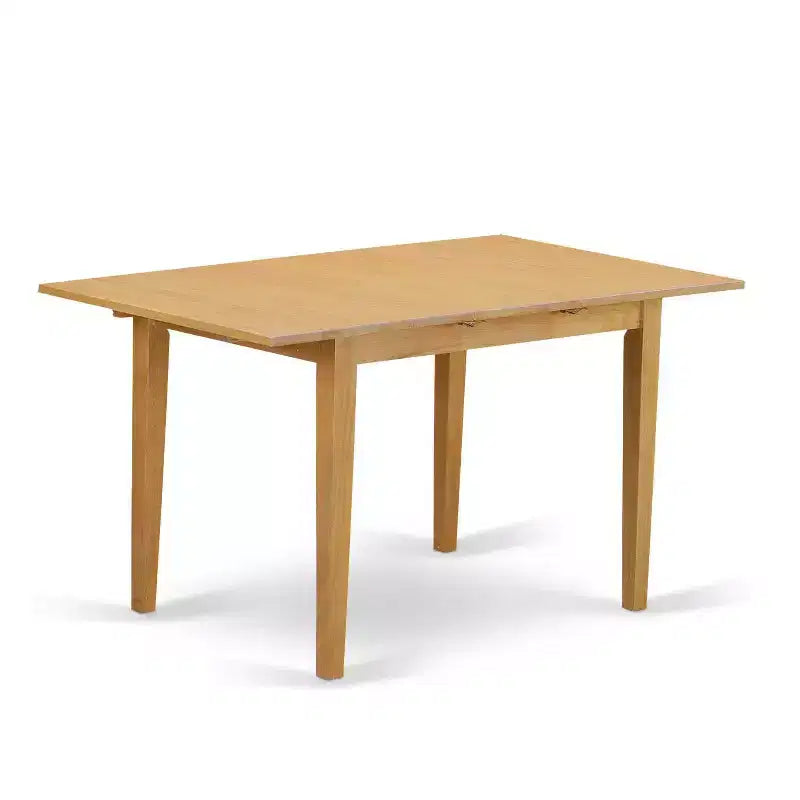Ensemble de salle à manger rectangulaire - Table et chaises 3 pièces style cottage, tissu en lin, finition kaki foncé