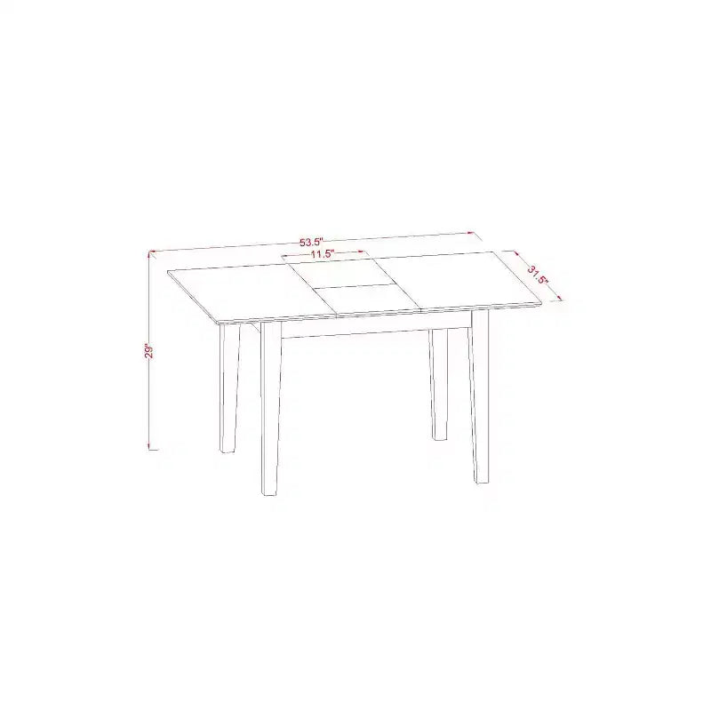 Ensemble de salle à manger rectangulaire - Table et chaises 3 pièces style cottage, tissu en lin, finition kaki foncé