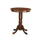 Ensemble de salle à manger hauteur comptoir - Table et chaises de cuisine bohèmes 5 pièces - Table ronde à pied central en bois