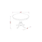 Ensemble de salle à manger hauteur comptoir - Table et chaises de cuisine bohèmes 5 pièces - Table ronde à pied central en bois