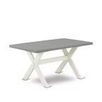 HomeStock Table de salle à manger 5 pièces rectangulaire en bois massif finition chêne naturel avec 4 chaises rembourrées