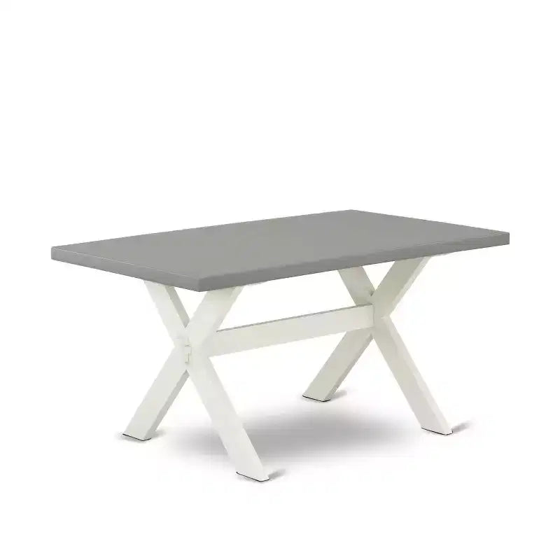 HomeStock Table de salle à manger 5 pièces rectangulaire en bois massif finition chêne naturel avec 4 chaises rembourrées