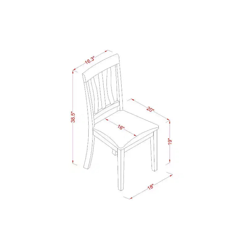 Ensemble de Dînette Ronde pour Cuisine - Table de 42 Pouces et 4 Chaises - Meubles de Salle à Manger Modernes