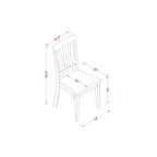 Ensemble de Dînette Ronde pour Cuisine - Table de 42 Pouces et 4 Chaises - Meubles de Salle à Manger Modernes