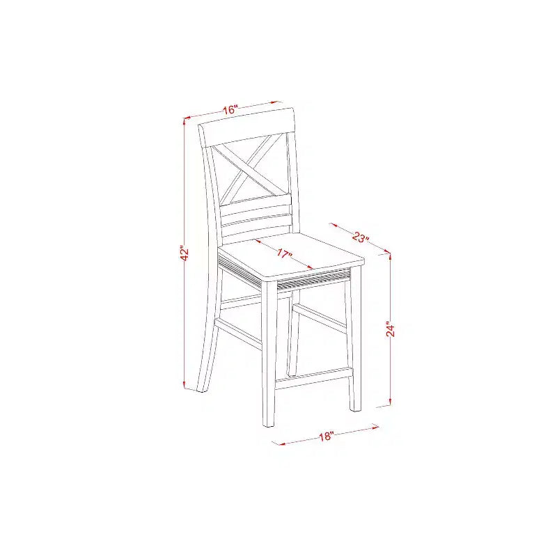 Ensemble de salle à manger hauteur comptoir - Table et 8 chaises - Mobilier de bar moderne