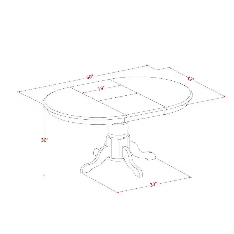Ensemble table à manger ovale vintage - 5 pièces, 1 table et 4 chaises - Pieds blancs lin - Tissu beige clair