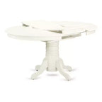 Ensemble de salle à manger moderne 5 pièces - Table ovale et 4 chaises blanches en lin