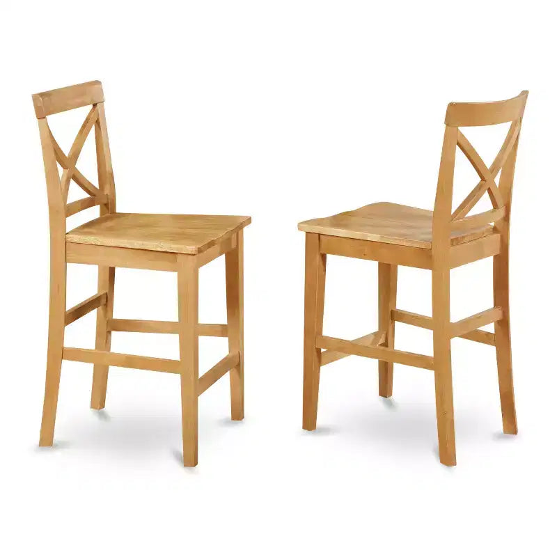 Ensemble de salle à manger hauteur comptoir - Table de bar et tabourets de bar - Ensemble de cuisine moderne - Fini chêne