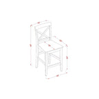 Ensemble de salle à manger hauteur comptoir - Table de bar et tabourets de bar - Ensemble de cuisine moderne - Fini chêne