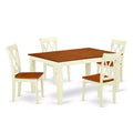 Medieval Dining Set 5Pc Table & Chairs - 42/60 Inch Rectangular Table with Leaf - Double X Back Design