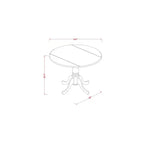 Ensemble de salle à manger ronde - Dinette de cuisine 3 pièces avec chaises, marron selle, 42 pouces
