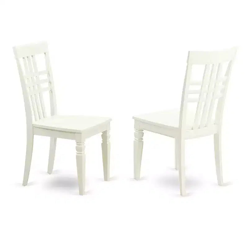 Table à manger HomeStock 5 pièces rectangulaire avec plateau en bois massif finition lin blanc, 2 bancs et 2 chaises