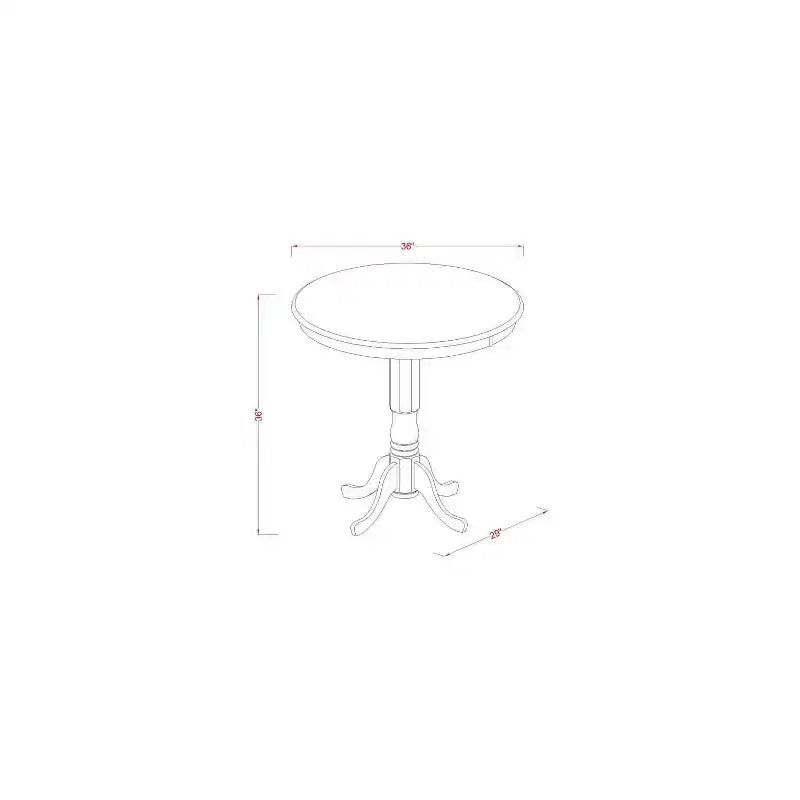 Ensemble de salle à manger hauteur comptoir - Table et 4 chaises - Meubles de cuisine et de salle à manger modernes