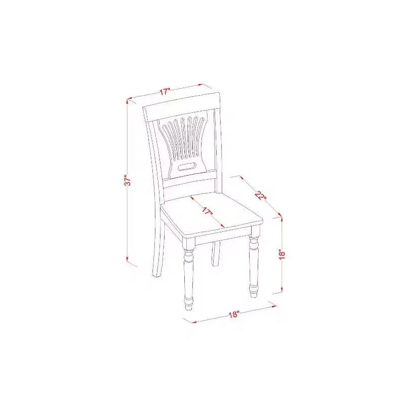 Table à manger 7 pièces ovale en bois massif finition brun selle avec 6 chaises avec