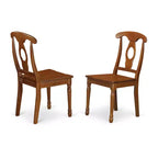 Ensemble de salle à manger 5 pièces en bois massif finition marron selle – 4 places