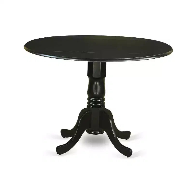Round Dining Table Set with 2 Chairs - Kitchen Table Set, Black & Navy Blue