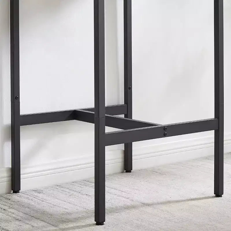 Table de bar avec 2 tabourets de bar, sièges et dossiers souples en PU, panneaux de particules, pour bar, maison, bureau ou salon, gris, taille unique